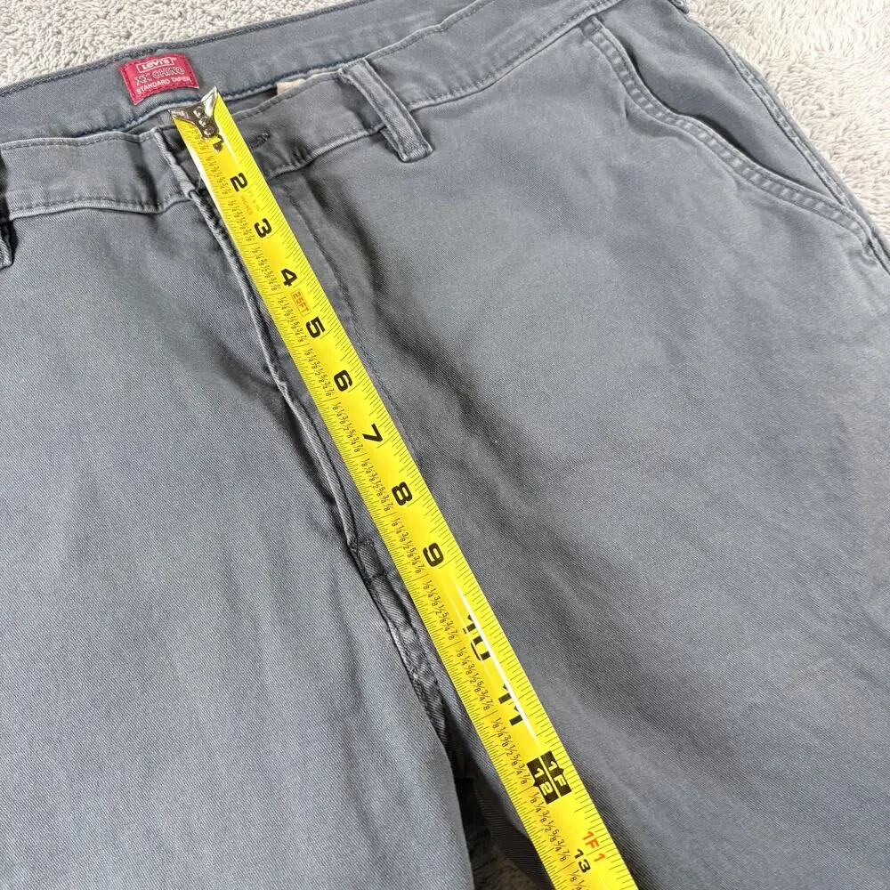 Levi's 2 Pair Chino Slacks Color Gray and Black‎ Sz 38x30 *FLAWS*